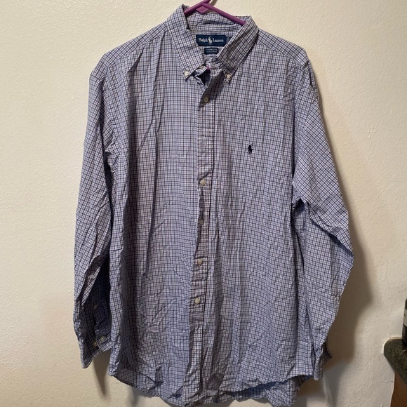 Ralph Lauren Other - Ralph‎ Lauren Shirt Mens Size 16.5 Yarmouth Blue Plaid Button Down Oxford Pony